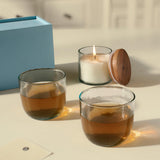 Savor Natural Soy Wax Filled Glass Jar with 2 Green Tea Cups
