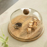 Alami Glass Cloche W/ Wooden Stand & Knob - ellementry