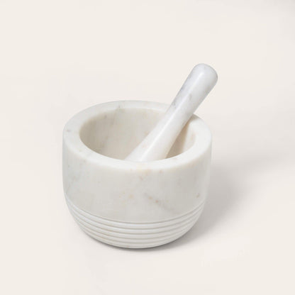 White Marble Mortar & Pestle