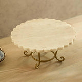 Crescent Cake Stand with Metal Legs