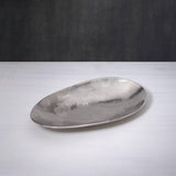 Silver Textured Metal Platter- Large