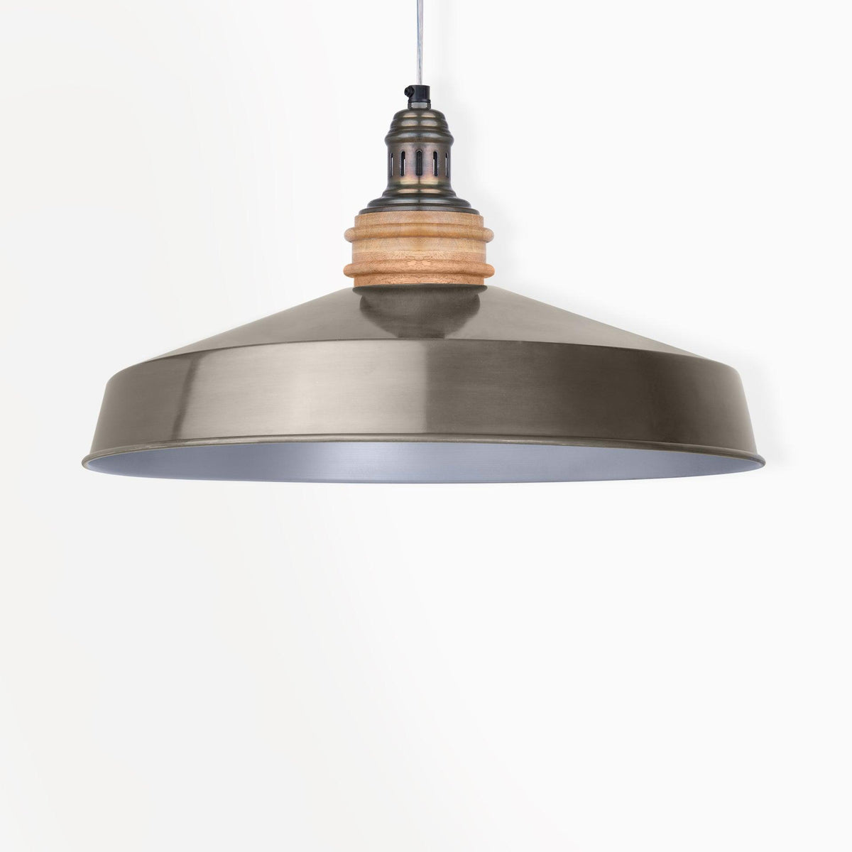 Gun Metal Pendant Lamp- Wide