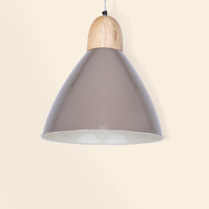 Grey Metal Pendant Lamp- Narrow