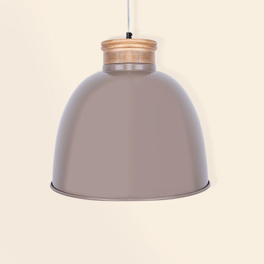 Grey Metal Pendant Lamp- Bell