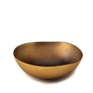 Metal Bowl Lrg Burnished Gold