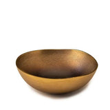 Metal Bowl Lrg Burnished Gold - ellementry
