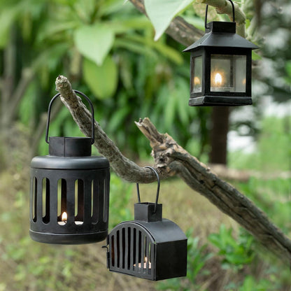 Kuma Metal Square Lantern Set of 2 (with T-Light)