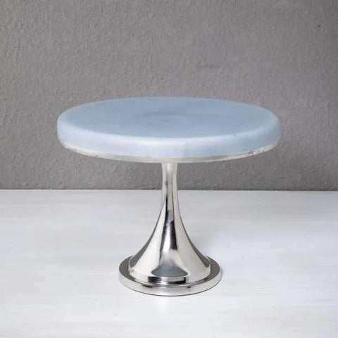 Blue Metal Cake Stand- Large - ellementry