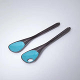 Teal Metal And Enamel Fusion Salad Set (Set Of 2) - ellementry