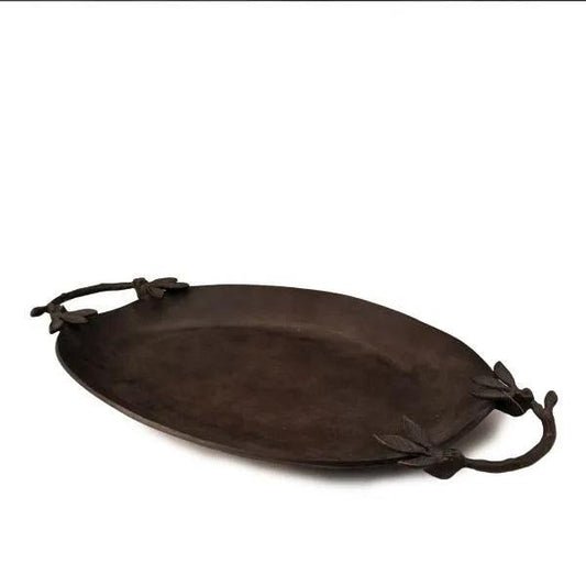 Metal Tray Antique Brass - ellementry