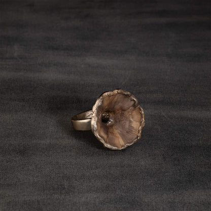 beige coral metal napkin ring