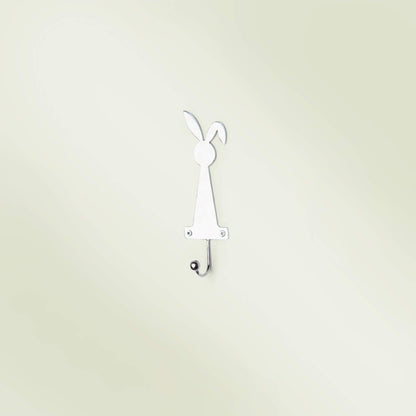 Silver Metal Rabbit Wall Hook