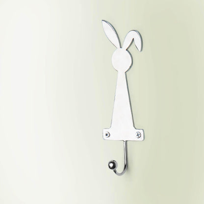 Silver Metal Rabbit Wall Hook