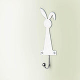 Silver Metal Rabbit Wall Hook