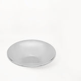 Glossy Silver Metal Serving Bowl