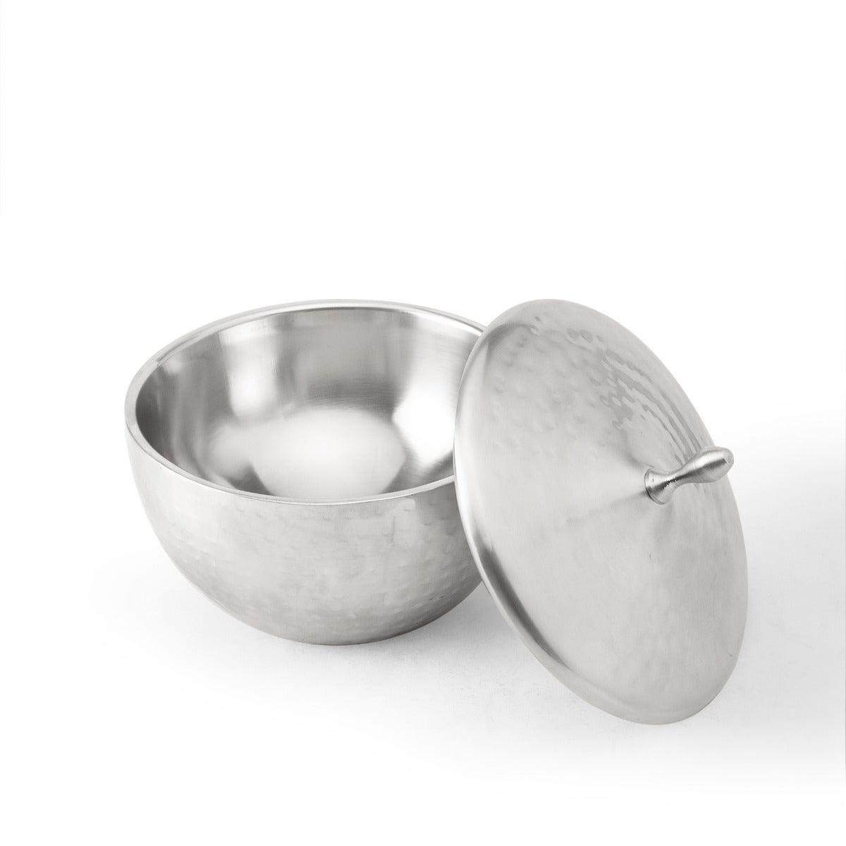 SS Bowl W/Lid Matt Silver - ellementry