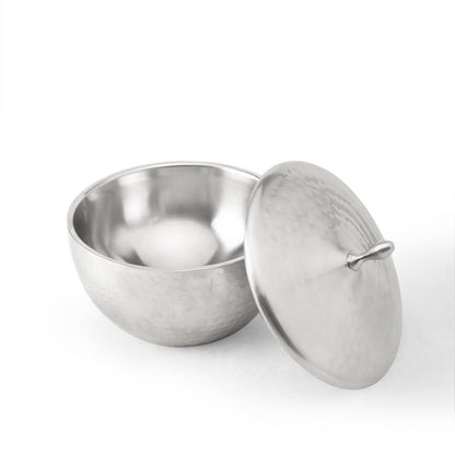 SS Bowl W/Lid Matt Silver - ellementry