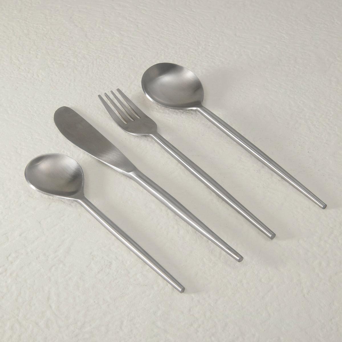 Aura Silver Cutlery Set Of Four