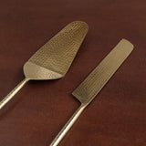 Norah Gold Hammered Cake Server Set Of 2