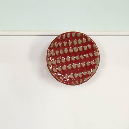 Ceramic Wall Hook Red