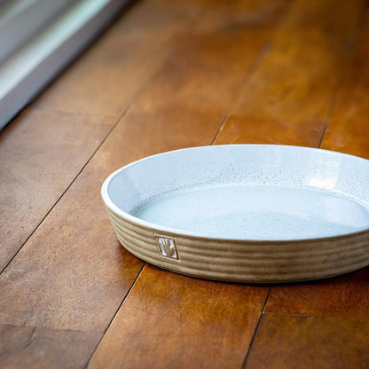 Mano Ceramic Sand Round Tart Dish