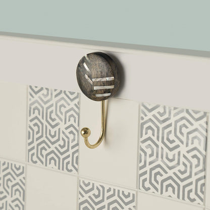 Intersections Black Wooden Wall Hook