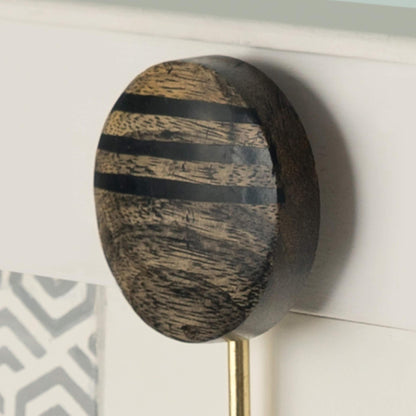 Lines Black Wooden Wall Hook