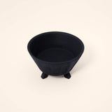 black tribal mango wooden bowl with stand- medium