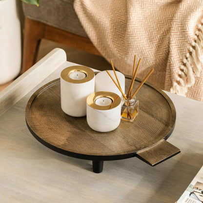 Orbis Round Tri Legged Platter