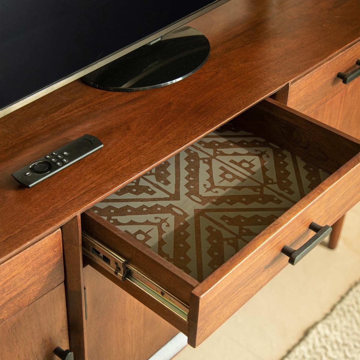 Old World triple drawer cabinet