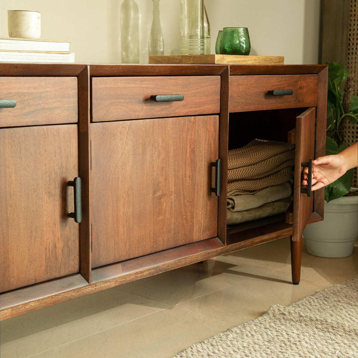 Old World triple drawer cabinet