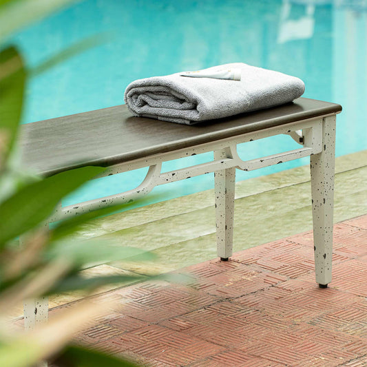 Farmhouse flair ready-to-assemble bench