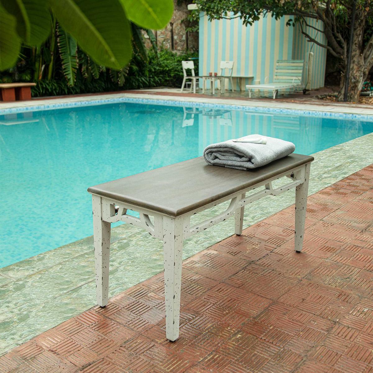 Farmhouse flair ready-to-assemble bench
