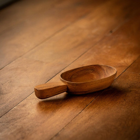 Teak Wood Scooper Medium