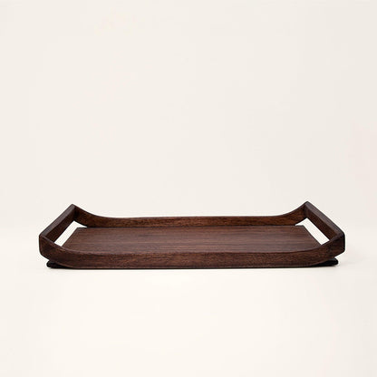 brown wood tray