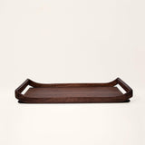 brown wood tray