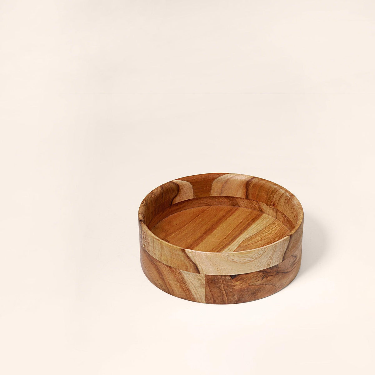 in teak wooden salad bowl- medium