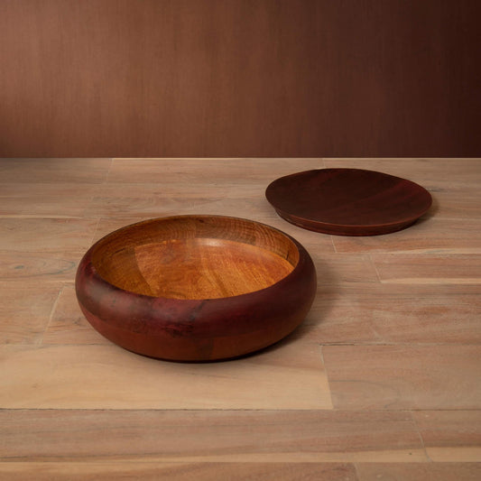 Red Mango Wood Roti Box