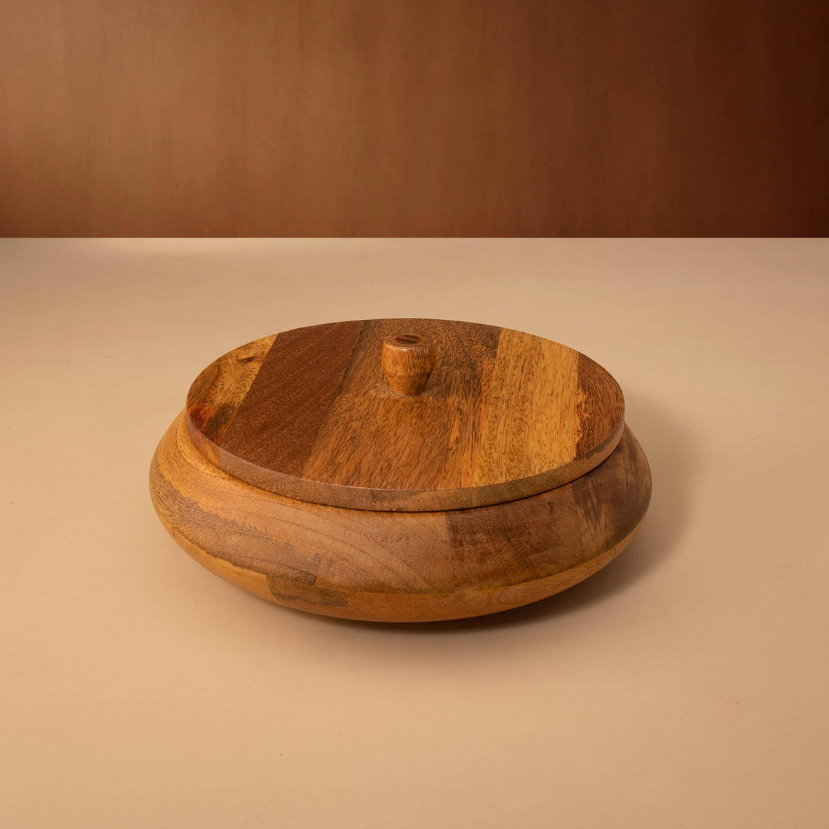 Yellow Mango Wood Roti Box