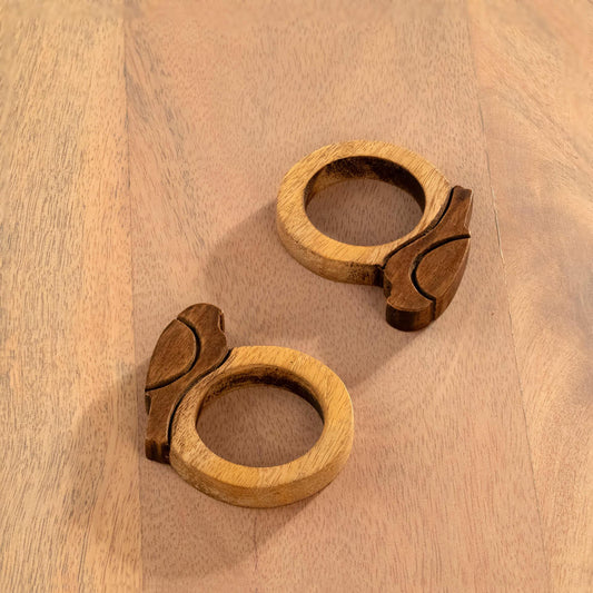 Mango Napkin Ring Bird Set Of 2 Natural
