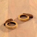 Mango Napkin Ring Bird Set Of 2 Natural