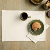 Classic White Cotton Placemat Set of Six - ellementry