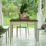 Farmhouse flair ready-to-assemble square dining table - ellementry