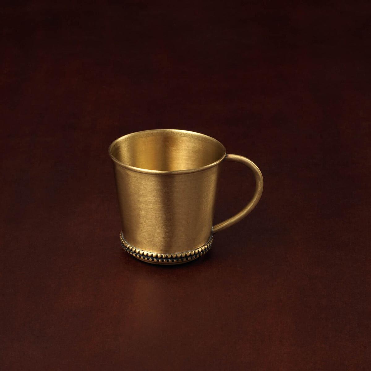 masai brass mug gold