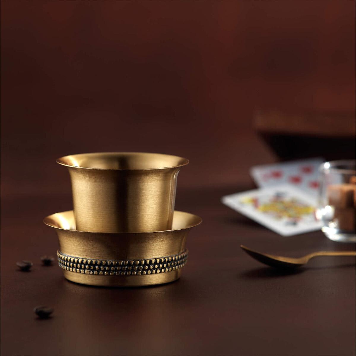 masai brass coffee set gold