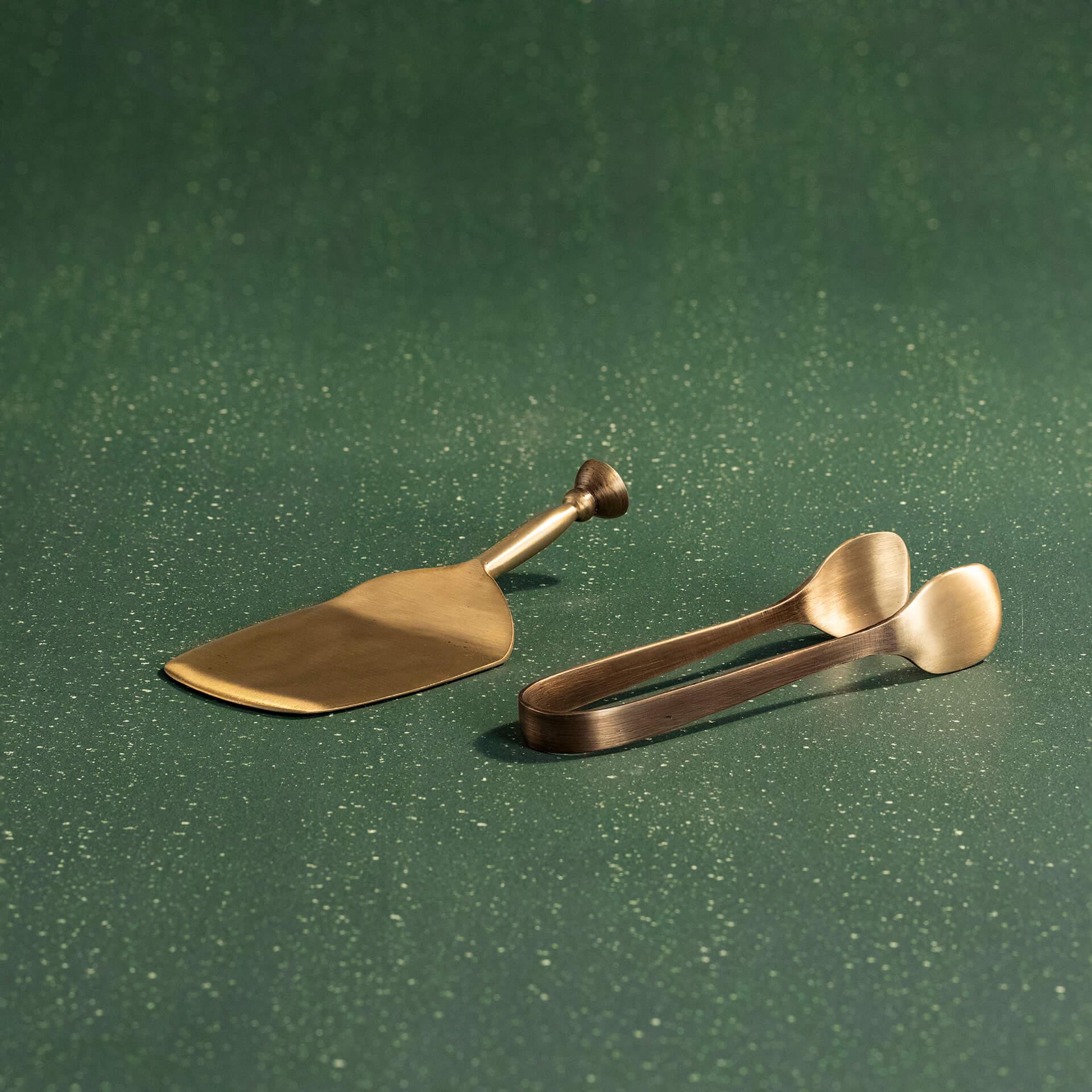 Sweet Course Brass Cutlery Set of 2