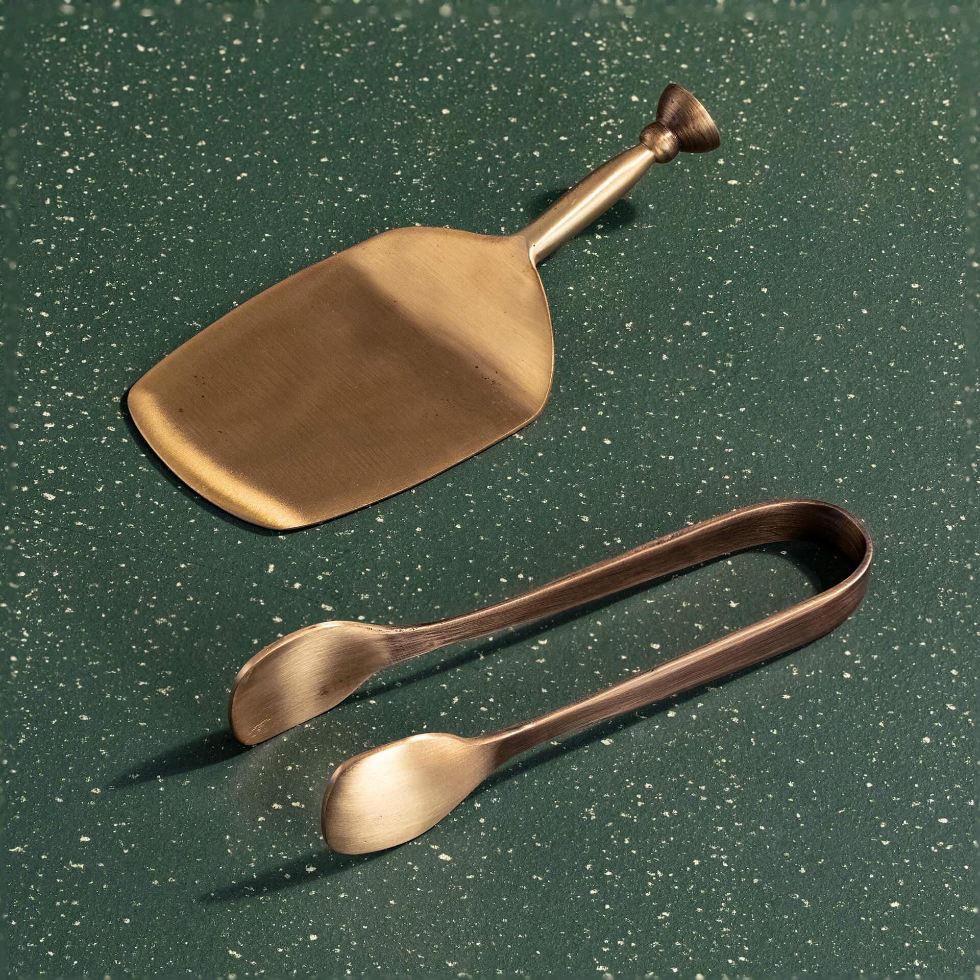 Sweet Course Brass Cutlery Set of 2