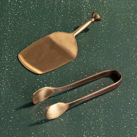Sweet Course Brass Cutlery Set Of 2 - ellementry