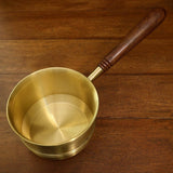 Arra brass tea pan with wooden handle - ellementry