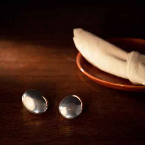 Brass Salt & Pepper Shaker Mouse Silver - ellementry